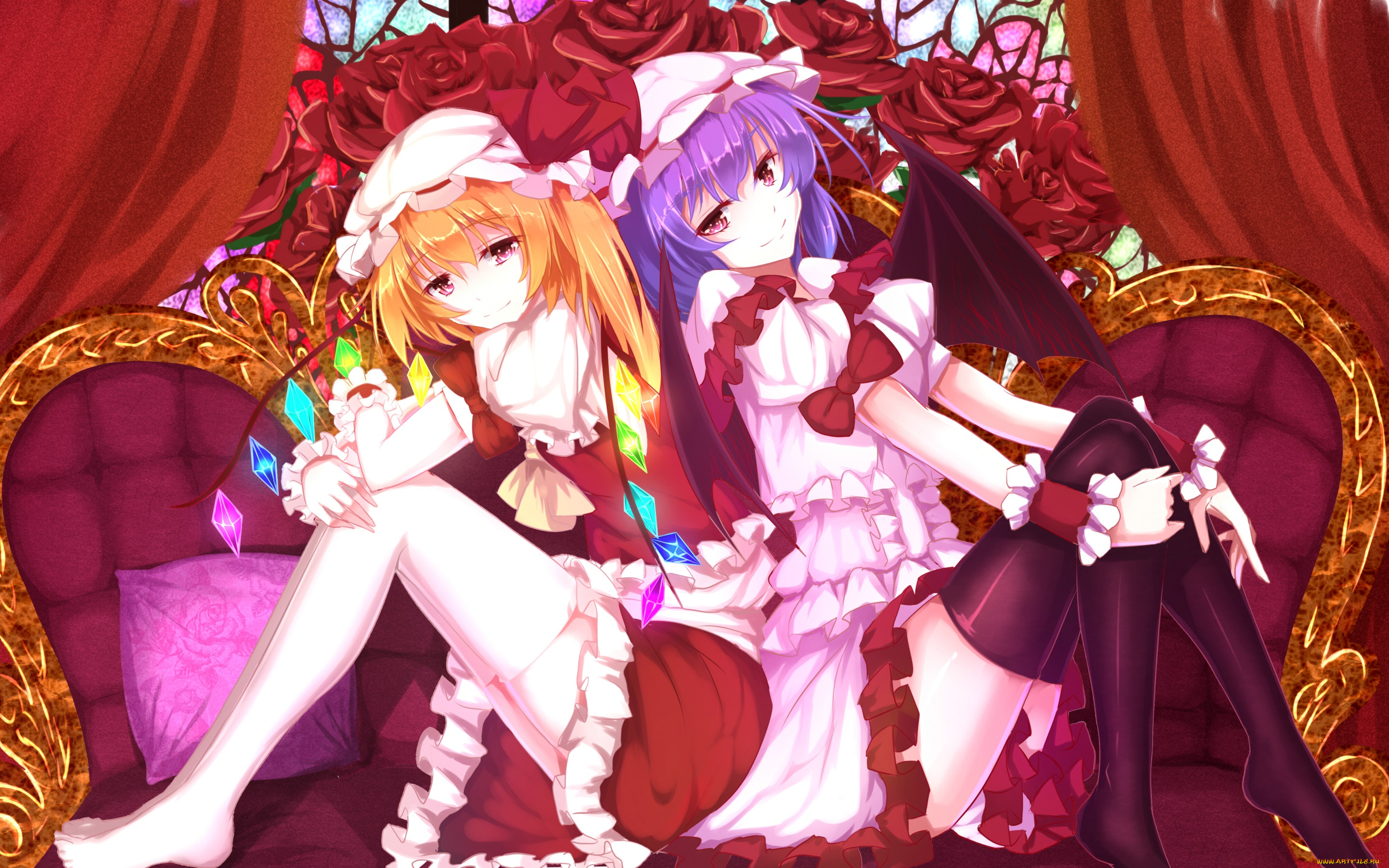 , touhou, flandre, scarlet, , , , , , bakanoe, remilia, 